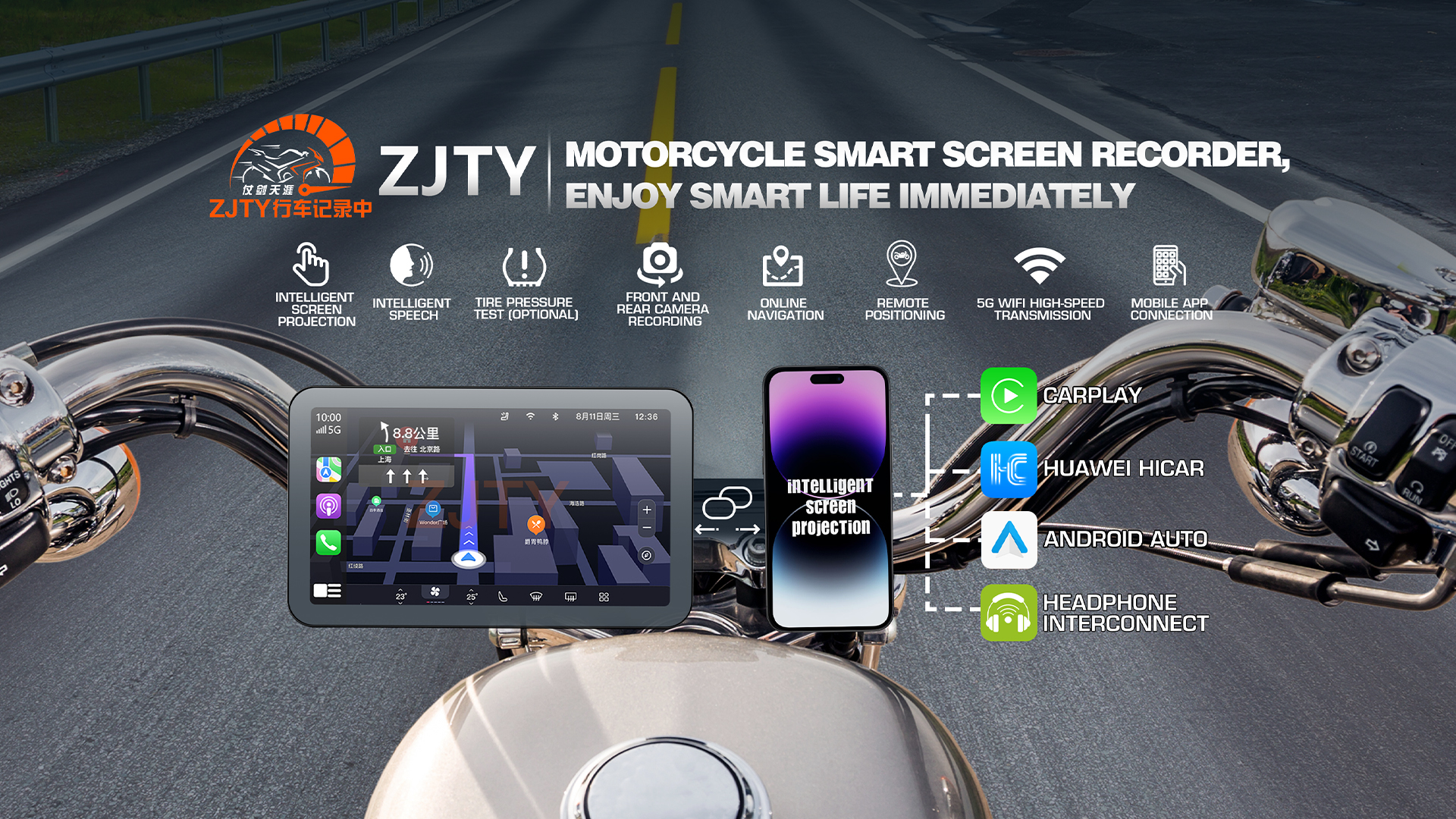 ZJTY   Motorcycle Smart Car Machine